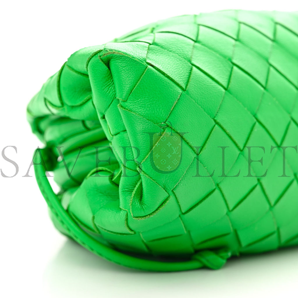 bo*te*ga Ve*ne*ta nappa intrecciato the mini pouch clutch parakeet (22*13*6cm)